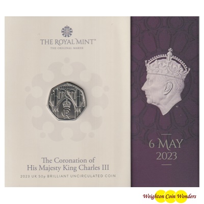 2023 BU 50p Coin Pack - The Coronation of HM King Charles III - Click Image to Close